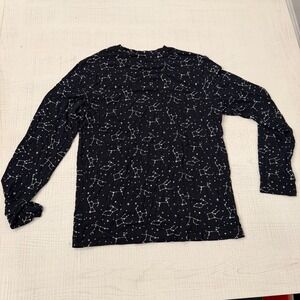 Kyte Baby Women's PJ Top Midnight Constellation Medium Black White Stars Bamboo